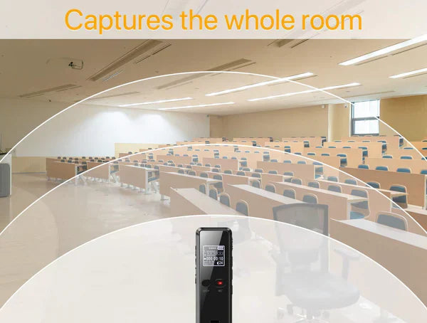 Norvo | Profesjonell Digital Taleopptaker | Lydopptaker | Automatisk Lagre Filer med Innebygd Høyttaler