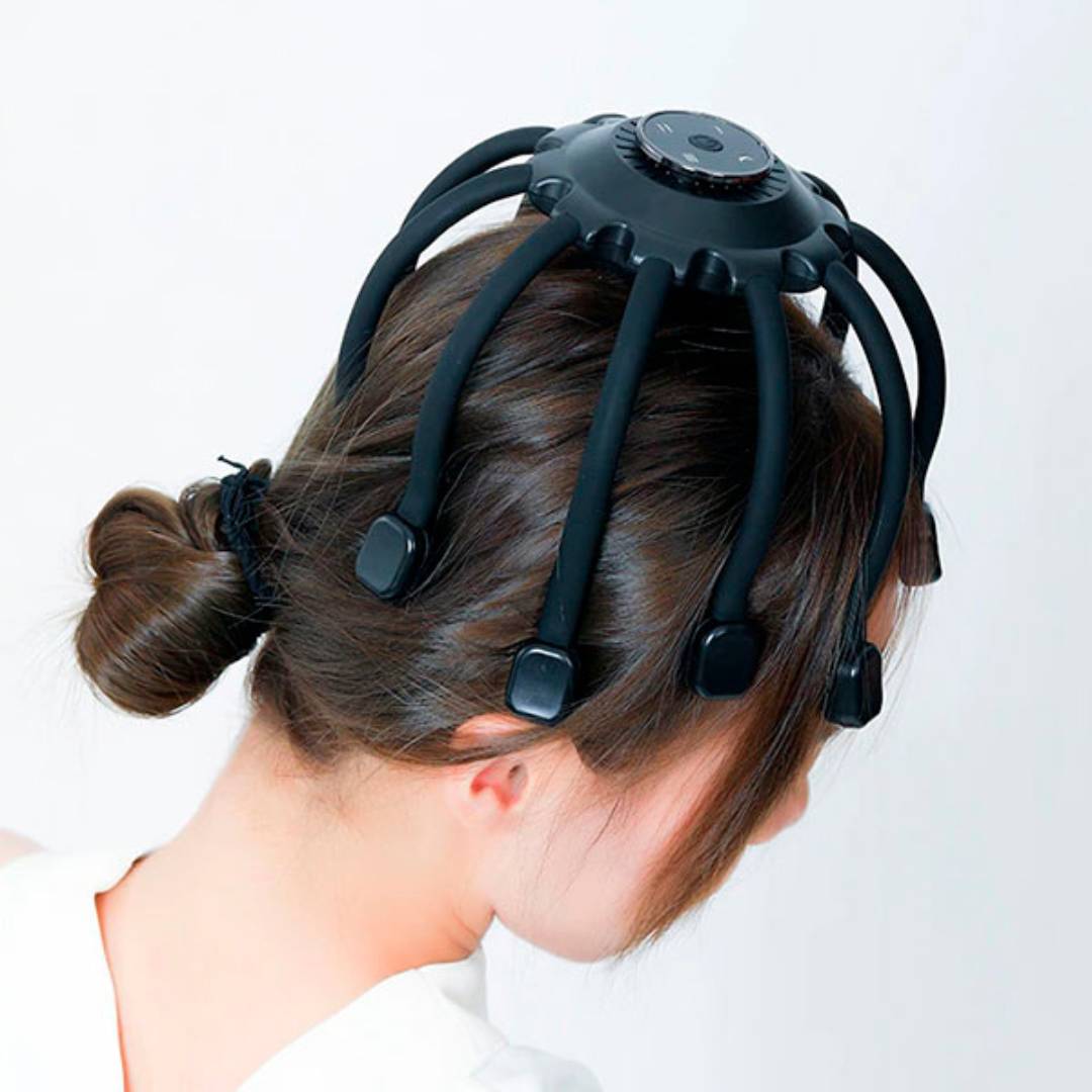 Norvo | Smart Elektrisk Blåhval Hodemassasjemaskin for Hodebunnsmassasje, Stresslindring, Forbedret Søvn & Multi-retning Vibrasjon