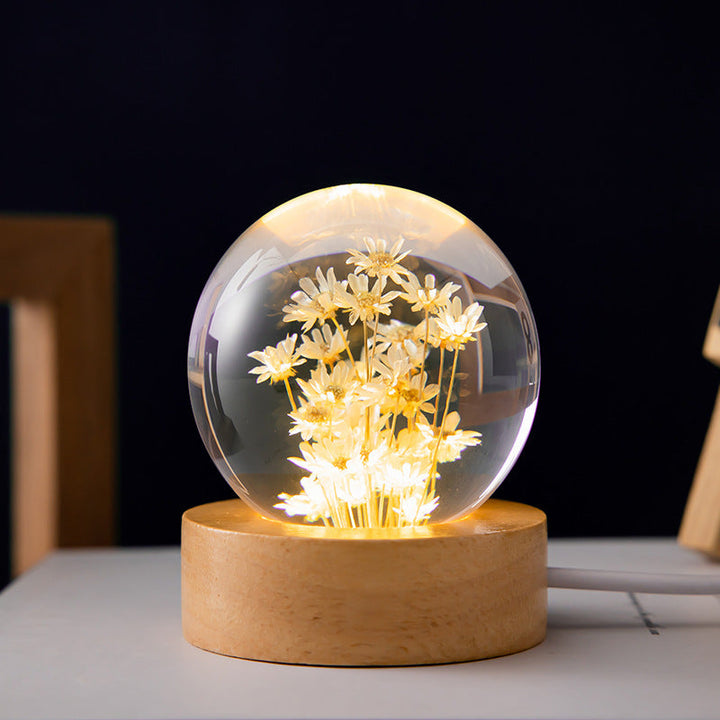 Krystallkule LED natteslys | Norvo