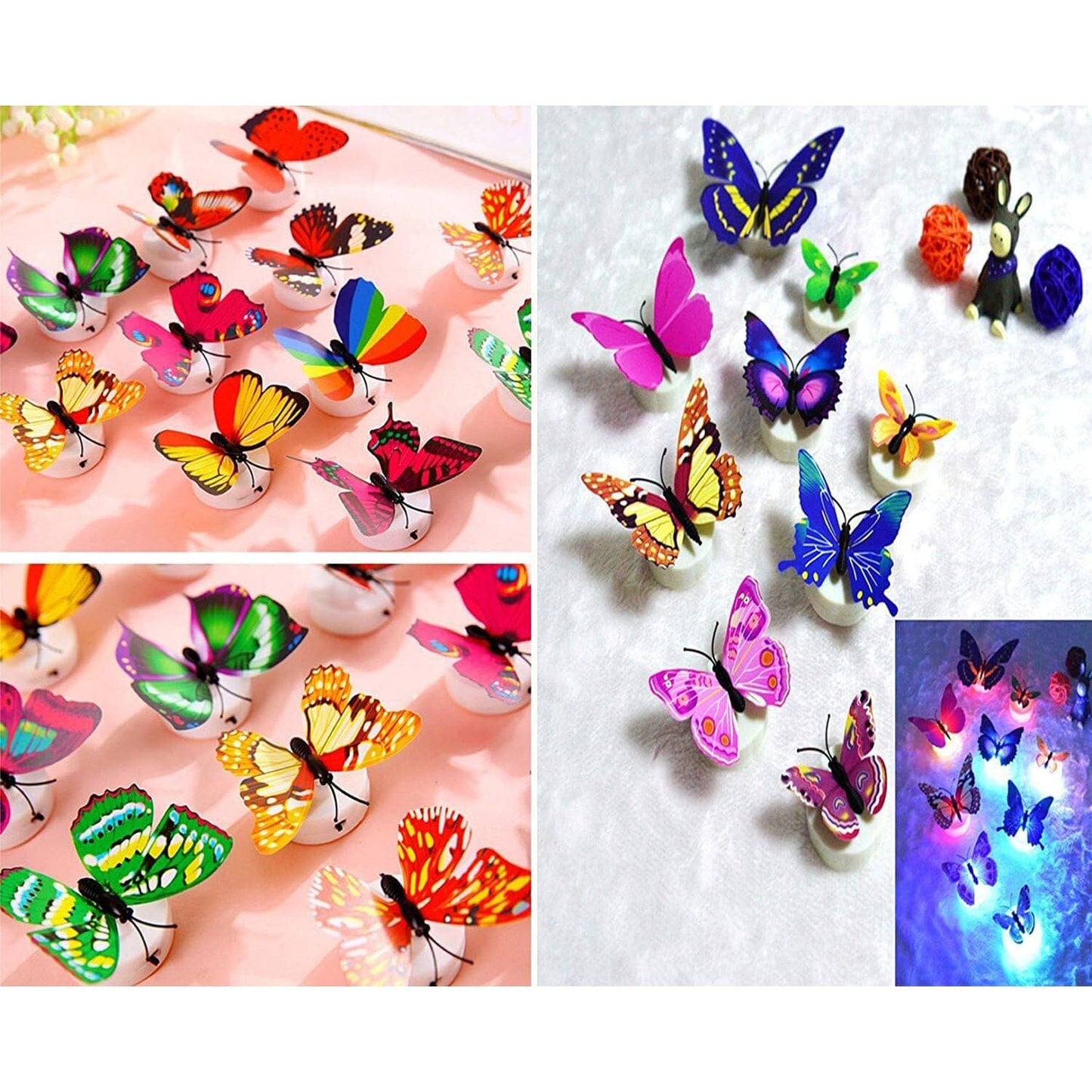 Norvo | 12-pak: LED sommerfugl dekorasjon nattlys