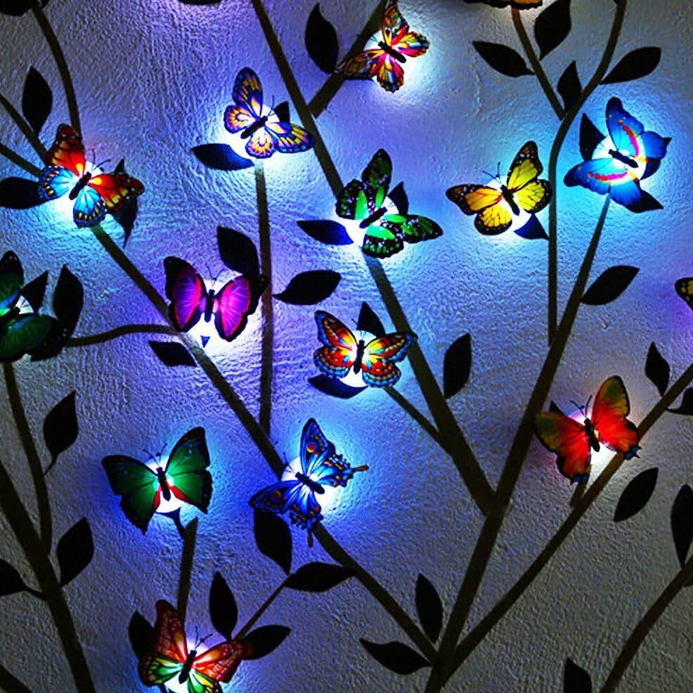 Norvo | 12-pak: LED sommerfugl dekorasjon nattlys