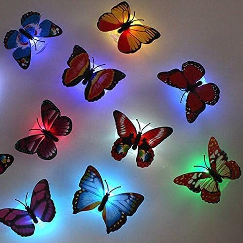 Norvo | 12-pak: LED sommerfugl dekorasjon nattlys