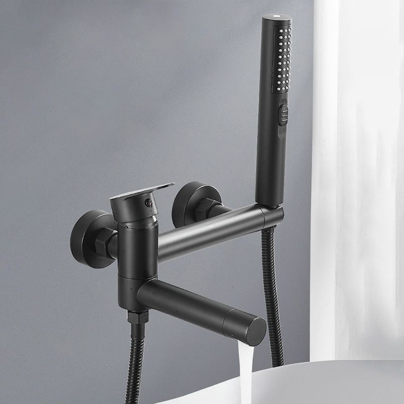 Norvo | Moderne Bad Ram Stykk Enkelt Håndtak Veggmontert Badekararmatur med Hånddusj