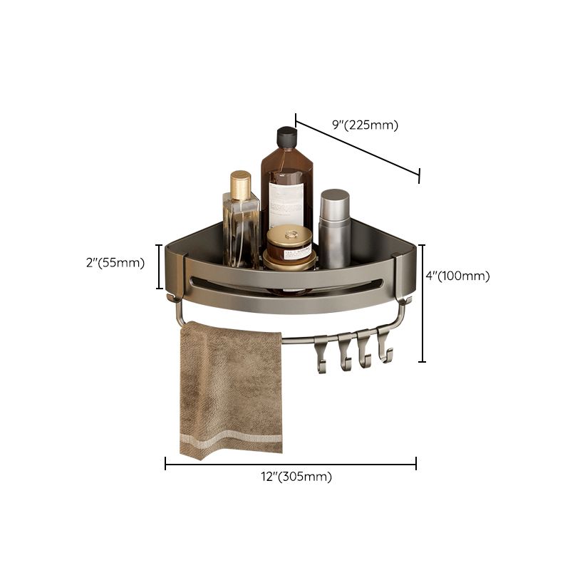 Norvo | Moderne Aluminiums Badtilbehør Sett Grå Badhyllesystem