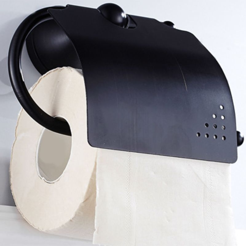 Norvo | Metallbaderom sett 4-delt Tradisjonell stil Svart badeaccessoriesett