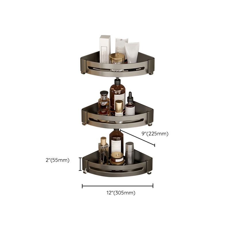 Norvo | Moderne Aluminiums Badtilbehør Sett Grå Badhyllesystem
