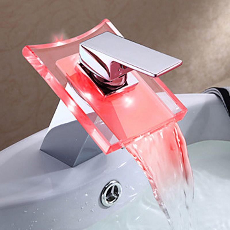 Norvo | 1-Lever Vanity Blandet Krane 1-Hull Kobber Vask Krane med LED-Belysning