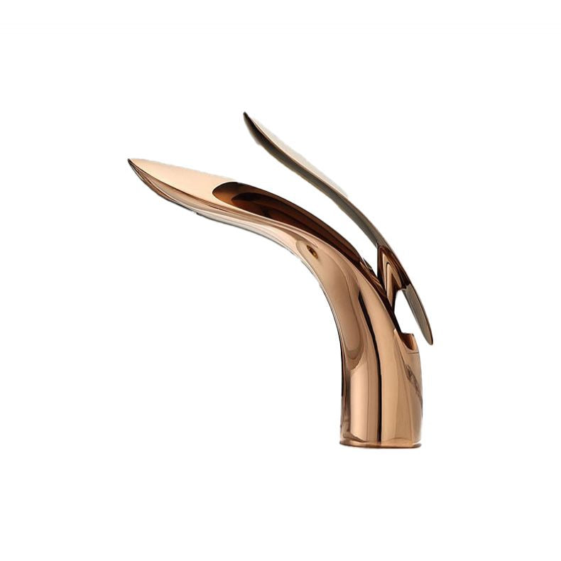 Norvo | Messing 1-Hulls Baderomarmatur Med Håndtak Rund Moderne Kran for Bad