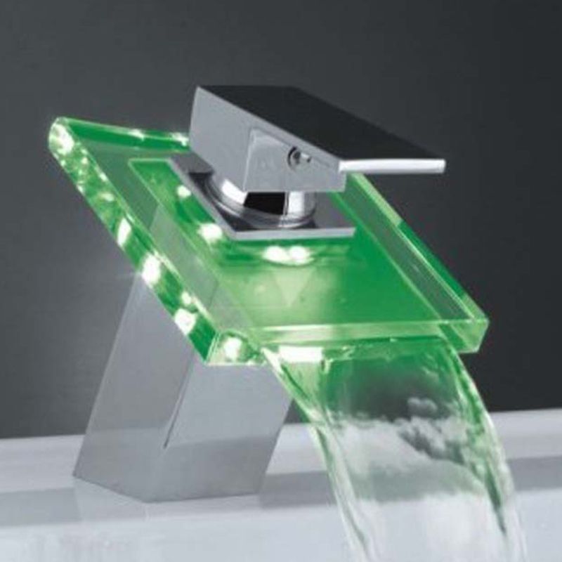 Norvo | 1-Lever Vanity Blandet Krane 1-Hull Kobber Vask Krane med LED-Belysning