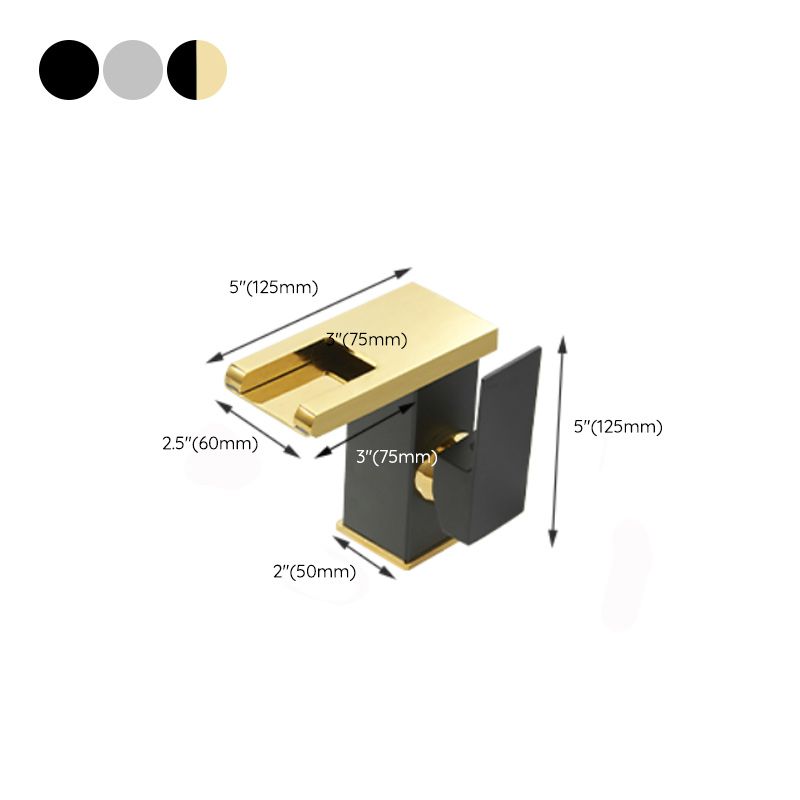 Norvo | Moderne vannfall tut baderom vask med LED messing baderom vask