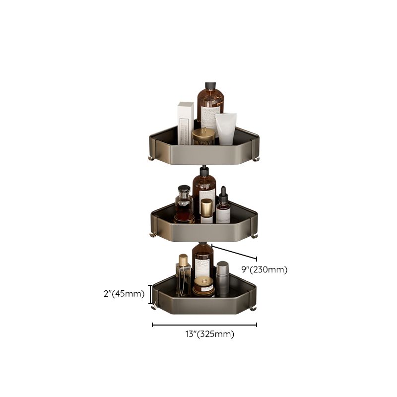 Norvo | Moderne Aluminiums Badtilbehør Sett Grå Badhyllesystem