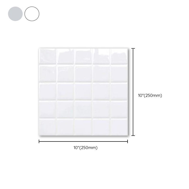 Norvo | Hvit Mosaic Peel & Stick Flis Vanntett Kjøkken Backsplash Tapet