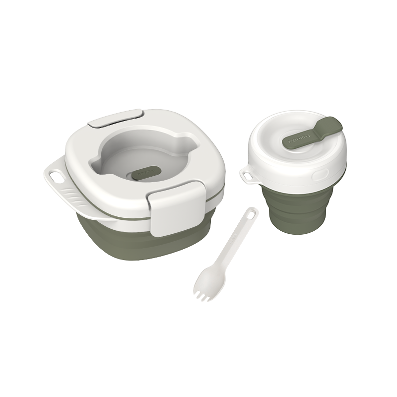 Norvo | Bærbar silikon alt-i-ett camping bestikksett