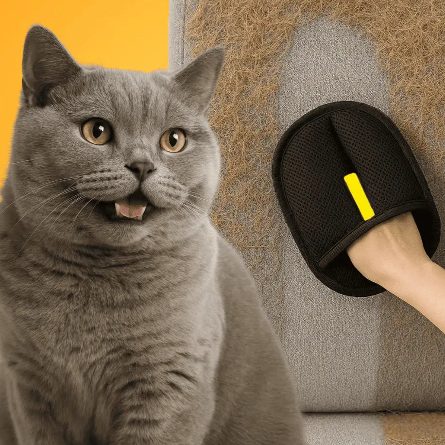 Norvo | FurEase – Kjæledyrhårfjerningshanske for alle pels typer | Skånsom grooming & røyting løsning