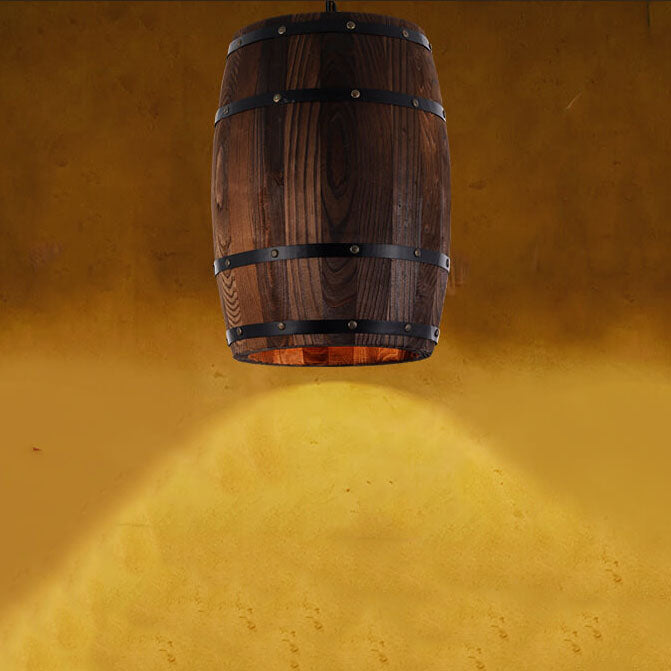 Norvo | BarrelGlow Vintage Pendellampe | Trevinfat Design | 1-pære | Rustikk Belysning