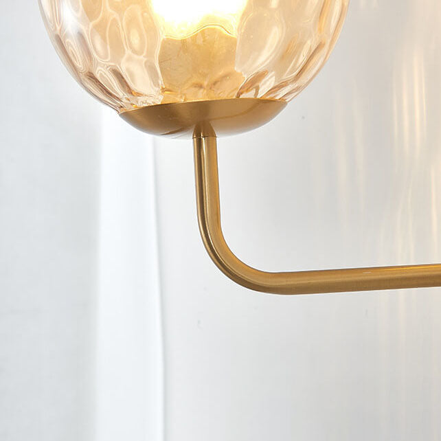 Norvo | Moderne Luksus Rund Kule Jern Glass 1-Lykt Vegglampe