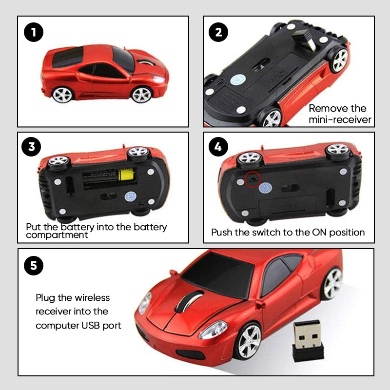 Norvo | Kjølig Sportsbilform Trådløs Mus