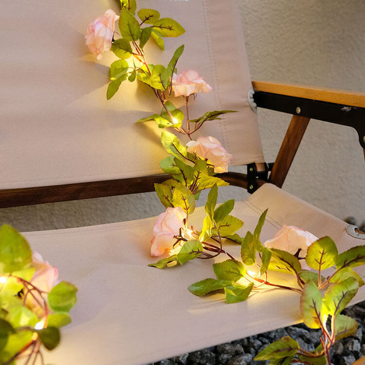 Norvo | Solenergi Utendørs Vanntett Støtsikker Rose Utendørs LED Lyslenker