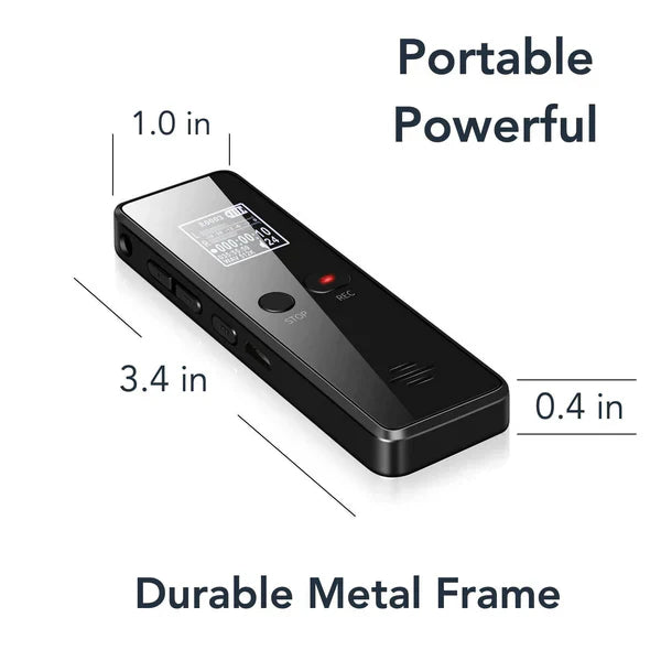 Norvo | Profesjonell Digital Taleopptaker | Lydopptaker | Automatisk Lagre Filer med Innebygd Høyttaler