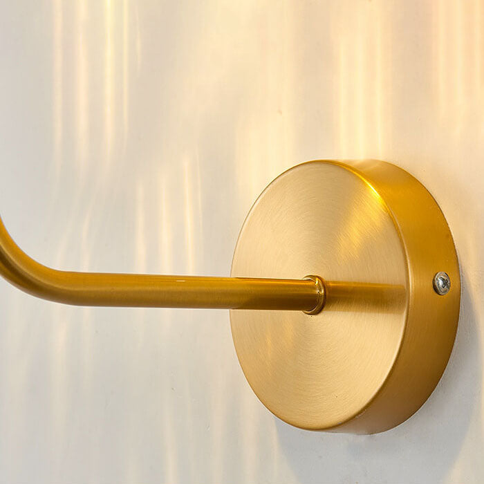 Norvo | Moderne Luksus Rund Kule Jern Glass 1-Lykt Vegglampe