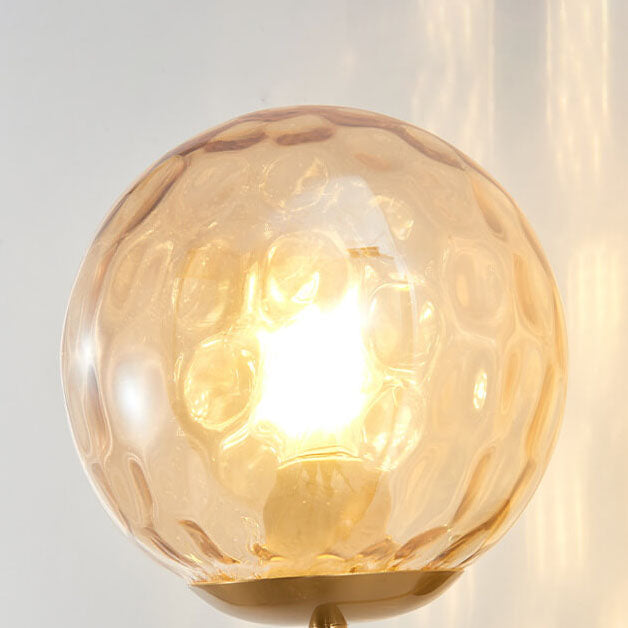 Norvo | Moderne Luksus Rund Kule Jern Glass 1-Lykt Vegglampe