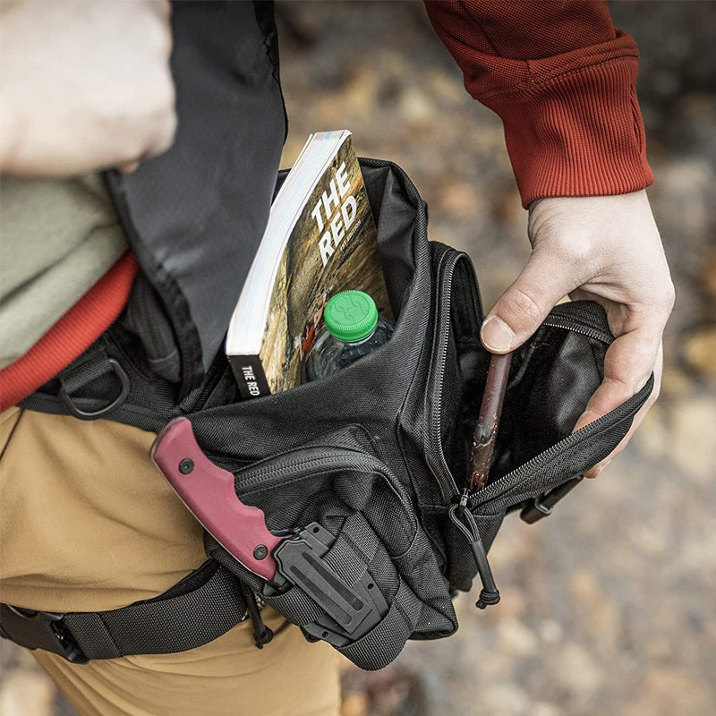 Norvo | Nylon Vanntett Menn Taktisk Livbånd Leg Travel Belt Bag