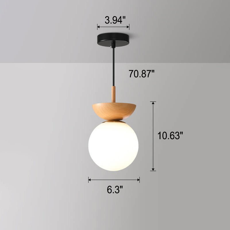 Norvo | Hikari Japansk LED Taklampe – Minimalistisk Treramme Zen Lampe