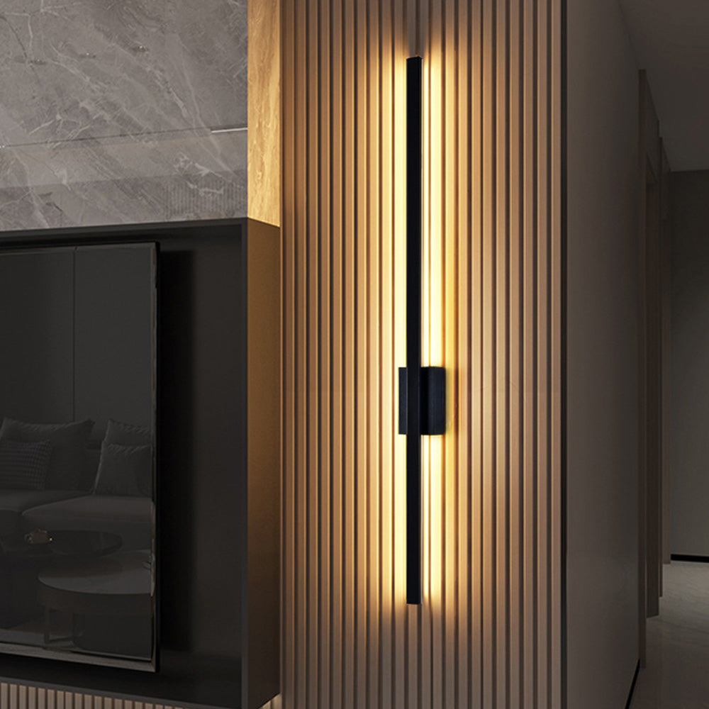 Norvo | Industriell Minimalistisk Lang LED Jern Vegglamper for Moderne Stueinnredning og Stilfull Belysning