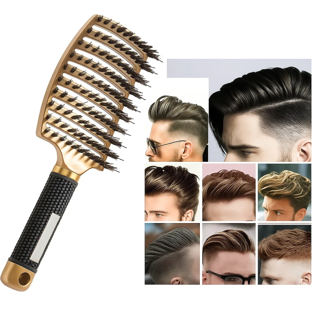 Hurtig knutefri utredning – Nylonbust med hodebunnsmassasje-spisser – For tykt eller krøllete hår Norvo