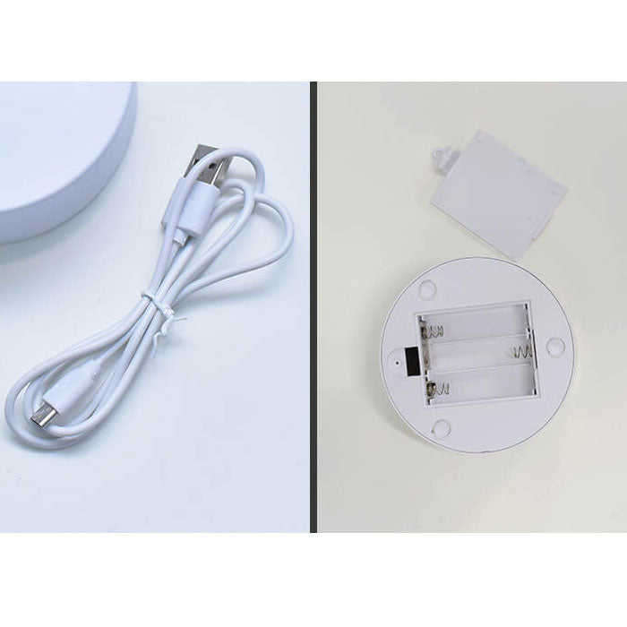 Norvo | Kreativ Rund Timeglass Quicksand 3D LED Nattlampe Bordlampe