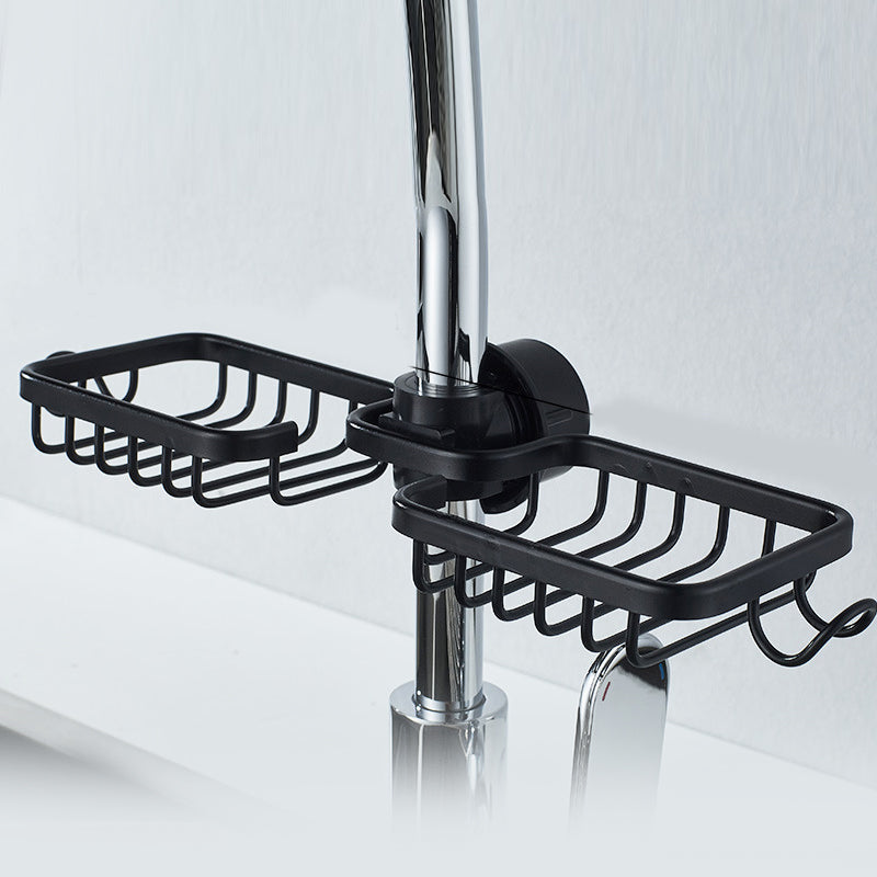 Norvo | Dusjholder for sjampo og såpe – Rustfritt aluminium – Sølv eller svart – Ingen boring