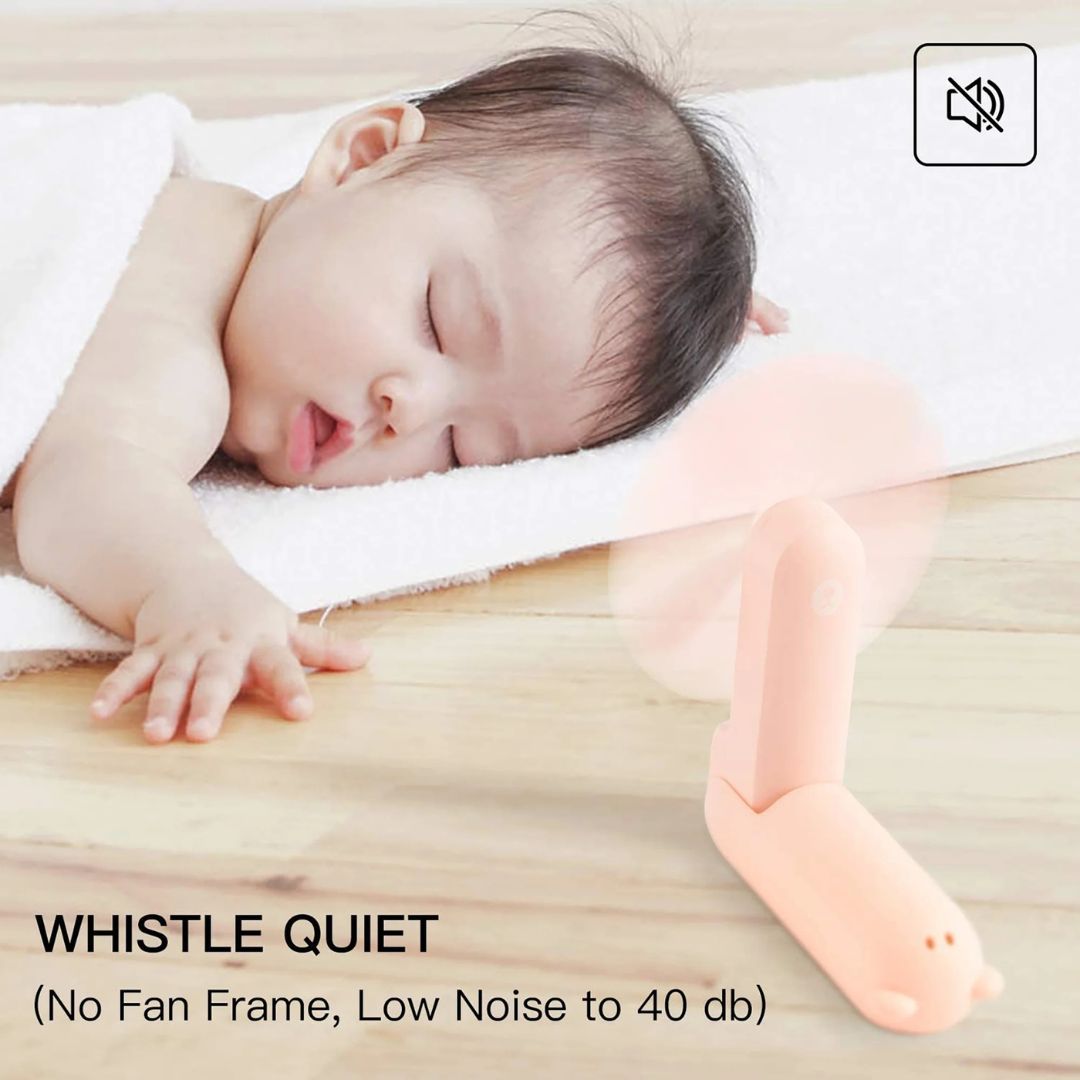 Norvo | 3 I 1 Håndholdt Mini Vifte | USB Oppladbar, Sammenleggbar Design & Ideell for Reise, Camping og Utendørsaktiviteter