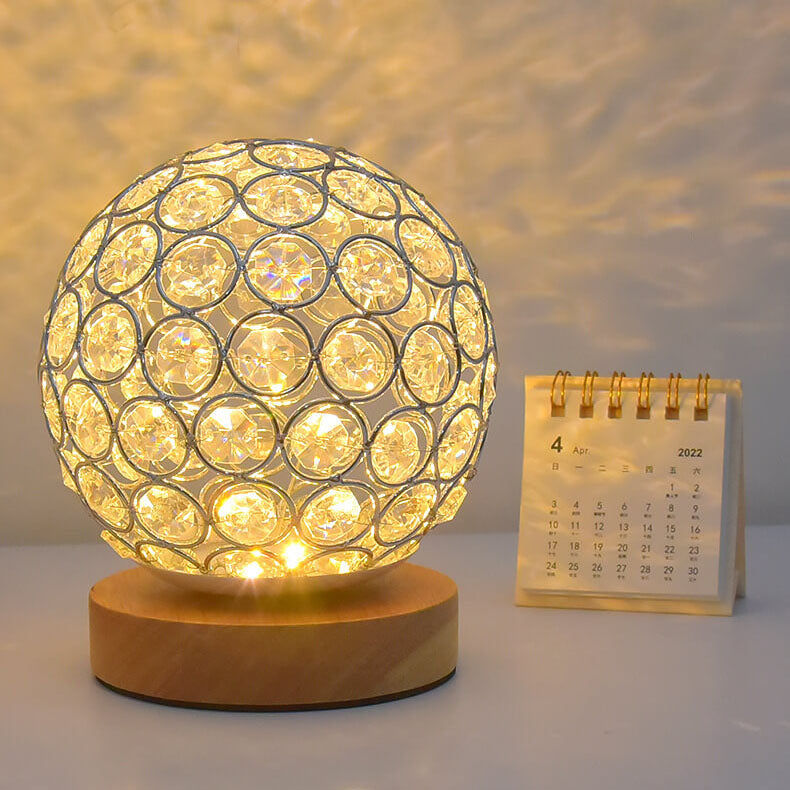 Norvo | Moderne Minimalistisk Rund USB Oppladbar LED Nattlampe Bordlampe