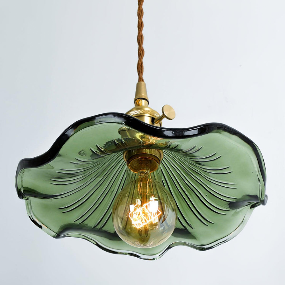 Norvo | Stilig Hibiskus Blomsterlampe – Elegant Glass Pendant Light for Moderne Interiører