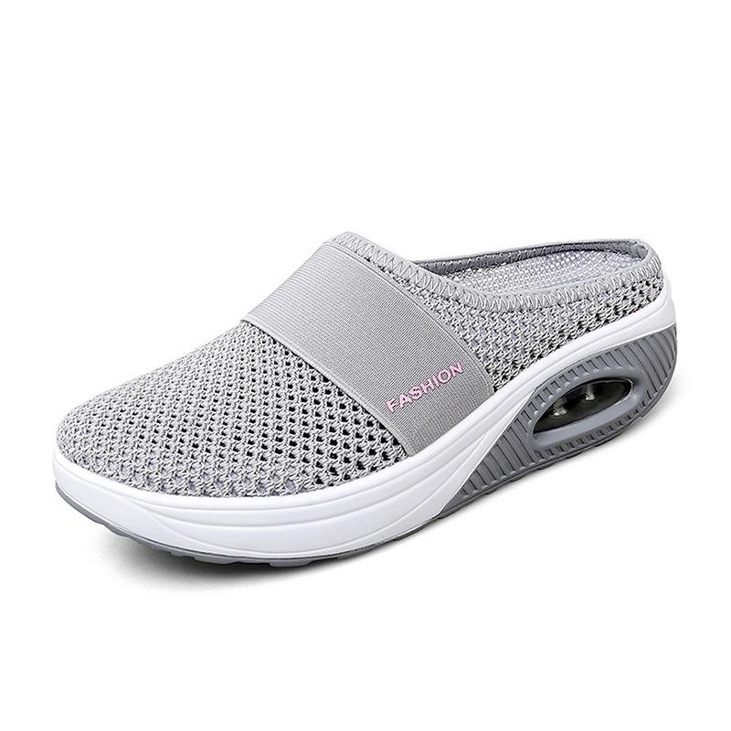 Norvo | Flate Slingback Sandaler Laget av Mesh