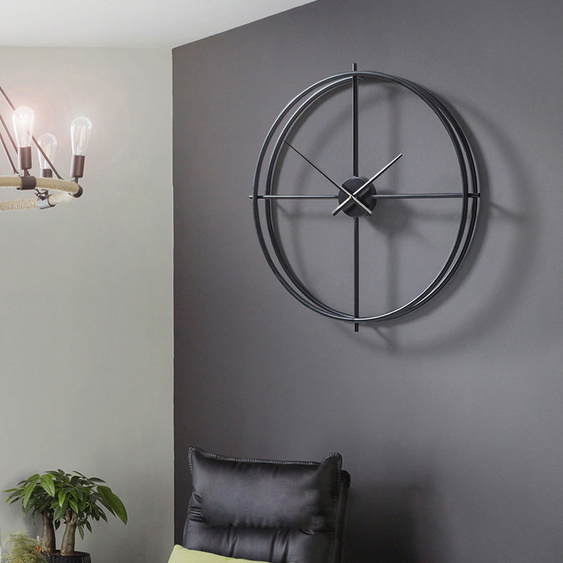 Norvo | Nordic Minimalist Stor Stille Veggklokke 20 Tommer