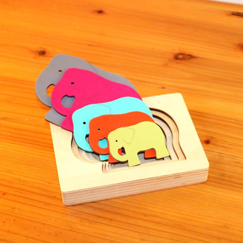 Norvo | EcoToys Animato™ | Stimulere læring gjennom lek - Dyr 3D Trepuzzle