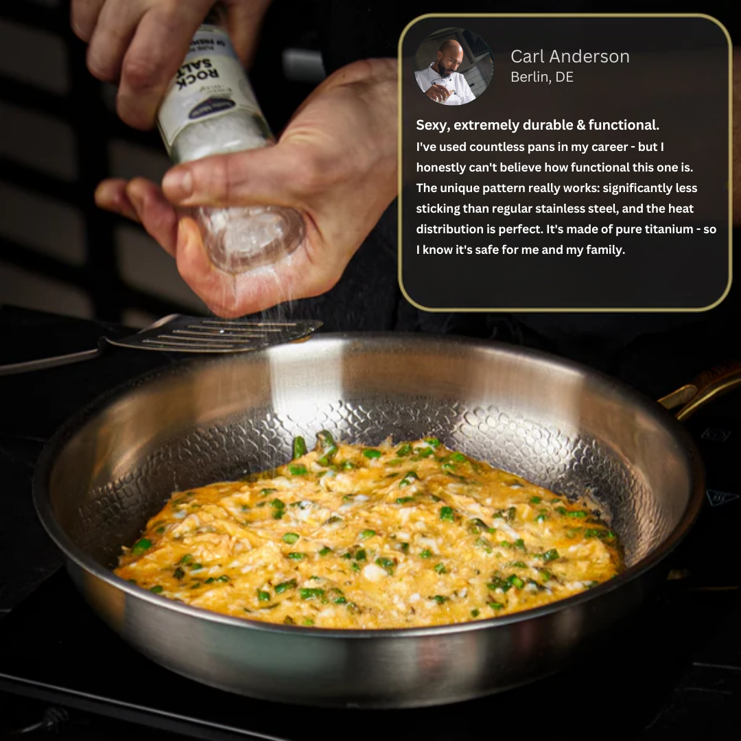 Norvo | Titan Stekepanne | Ikke-giftig, Naturlig Non-Stick & Ideell for Sunn Matlaging