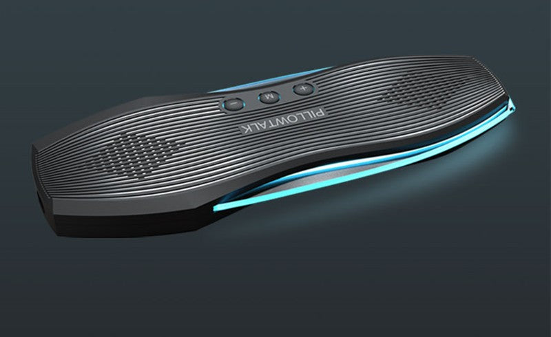 Norvo | Bærbar og oppladbar Bluetooth-høyttaler under puten, med HD-mikrofon, tidtakersystem og nattlys, for hvile, kjøring og mer