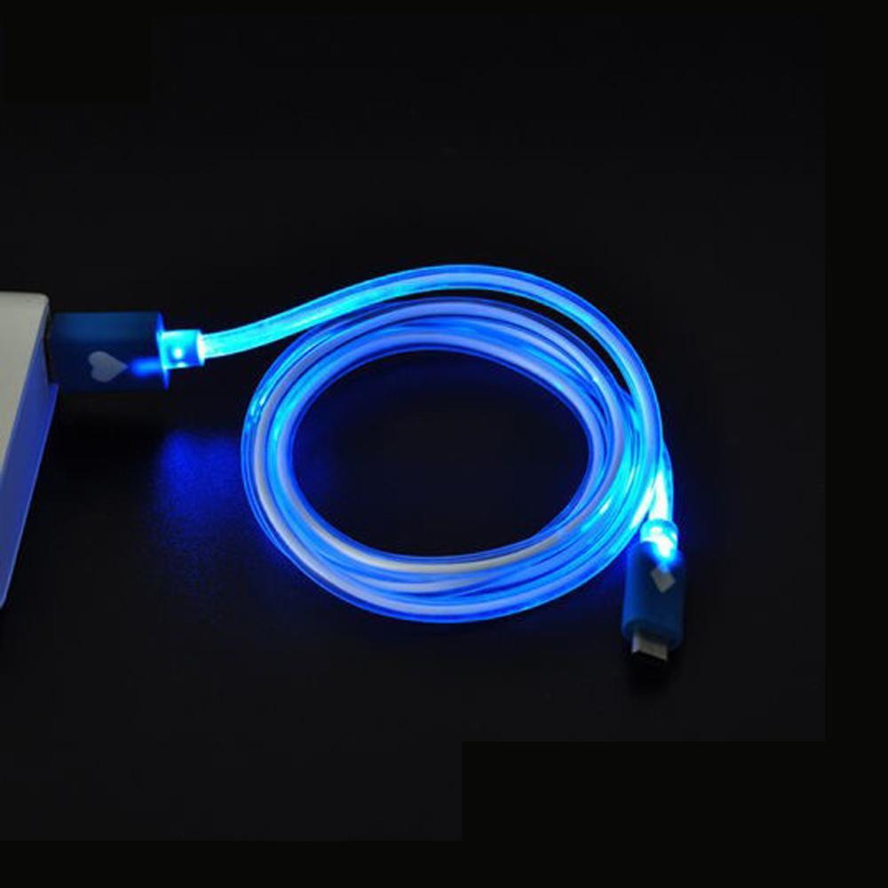 Norvo | LED USB Kabel - LED Flytende Synlig Lys Opp Luminescent Smart Lading