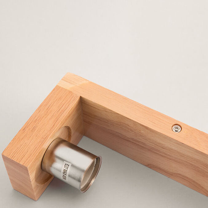 Norvo | Moderne minimalistisk massiv trefirkantet glass søyle 1-lys vegglampe