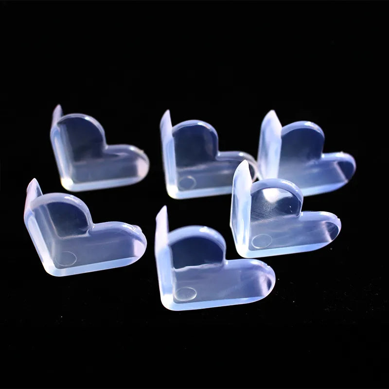 Norvo | Hjerte Hjørnebeskytter Transparent – Babysikre Hjørnebeskyttere for Møbler