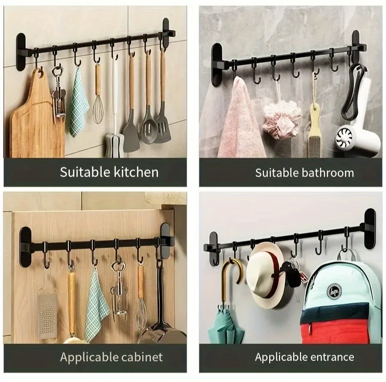 CookEase Kjøkkenvegghylle – Multifunksjonell Organisator for Lok, Spatler & Kjøkkenredskaper Norvo