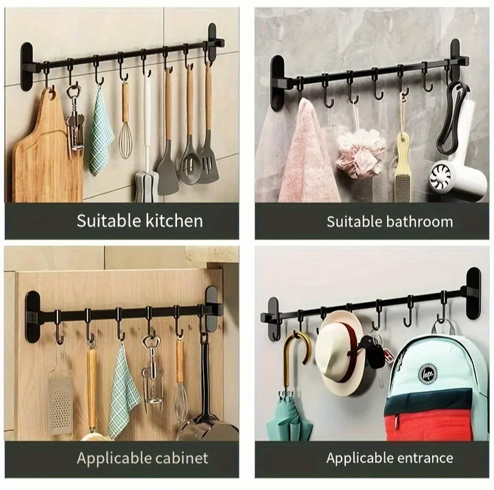 CookEase Kjøkkenvegghylle – Multifunksjonell Organisator for Lok, Spatler & Kjøkkenredskaper Norvo