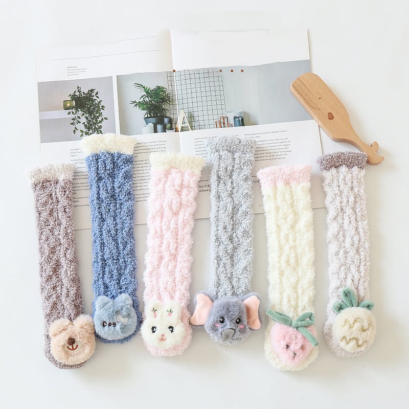 Norvo | Et par baby søte korallfleece-sokker