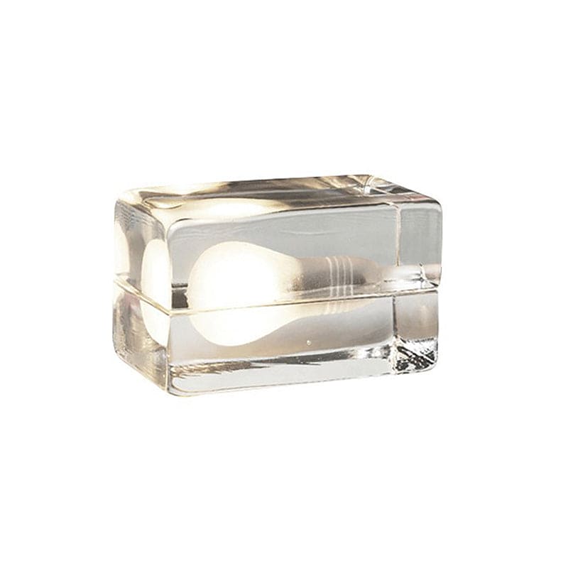 Norvo | BrightCube – Minimalistisk Bordlampe med Transparent Glasskubbe