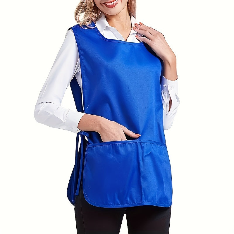 Norvo | Vest-stil side-bundet forkle med lommer – Polyester, 68cm lengde x 48cm bredde, Ideell for kjøkken og spisestue bruk