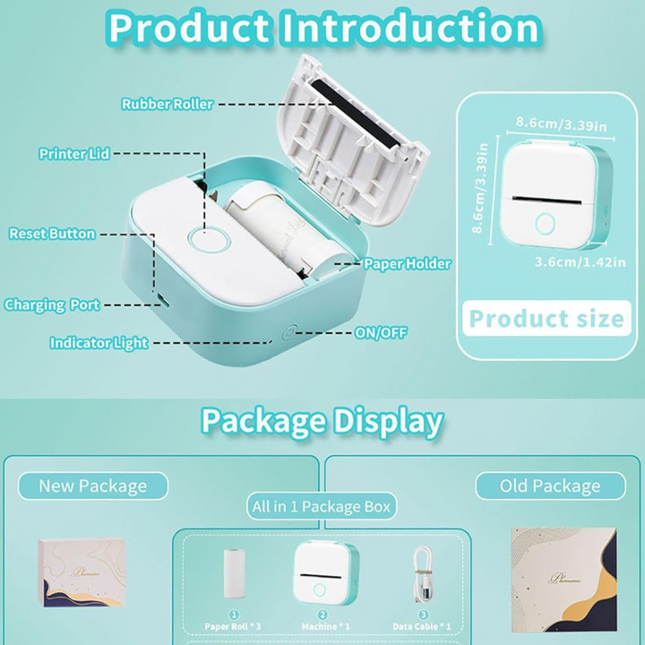 Mini Bluetooth Termisk Skriver Norvo