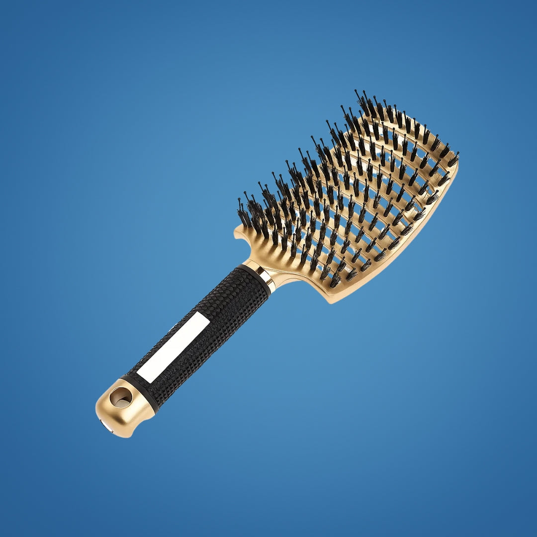 Hurtig knutefri utredning – Nylonbust med hodebunnsmassasje-spisser – For tykt eller krøllete hår Norvo