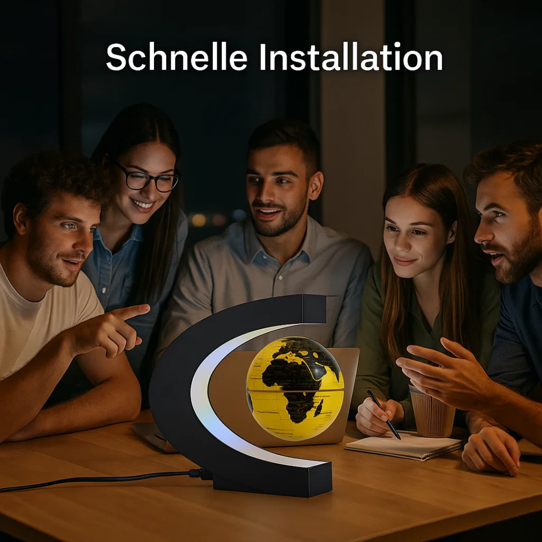 Norvo | AstroGlobe LED Verdens Globe – Flytende Globe Lampe med Magnetisk Oppheng